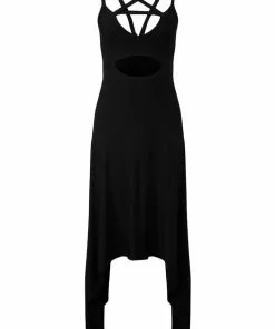 Killstar Eternity Pentagram Maxi Dress Black