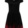 Killstar Bloodthirsty Skater Dress Black New In
