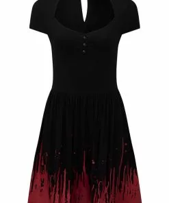 Killstar Bloodthirsty Skater Dress Black New In