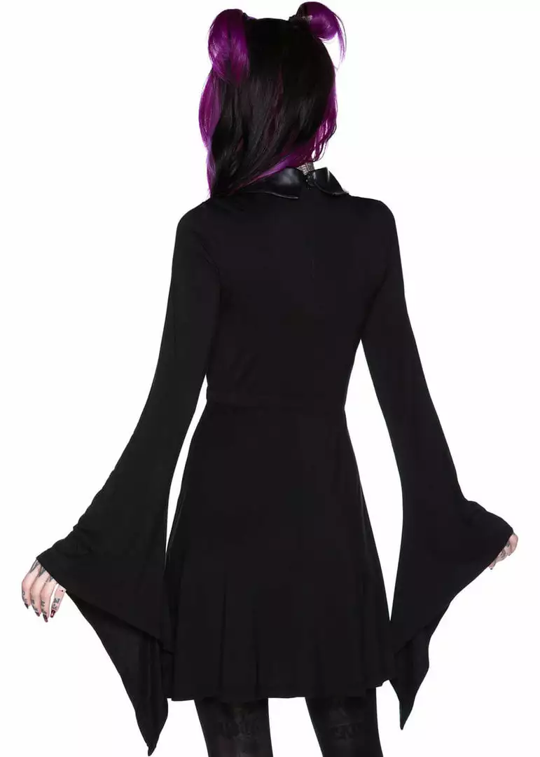 Killstar I'm Bats Collar Dress Black New In 6 Killstar I'm Bats Collar Dress Black New In
