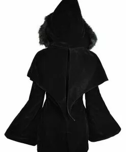 Killstar Nightfever Bat Duffle Coat Black 9 Killstar Nightfever Bat Duffle Coat Black