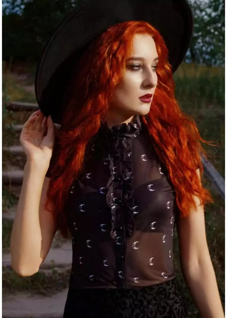 New In Killstar Maggies Star Ruffle 60's Blouse Black 5 New In Killstar Maggies Star Ruffle 60's Blouse Black