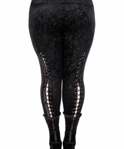 Killstar Bite Me Velvet Leggings Black 7 Killstar Bite Me Velvet Leggings Black