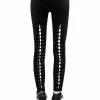 Killstar Bite Me Velvet Leggings Black