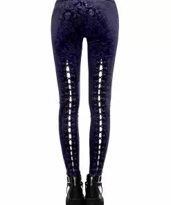 New In Killstar Bite Me Velvet Leggings Plum 9 New In Killstar Bite Me Velvet Leggings Plum