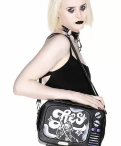 New In Killstar Tv Lies Handbag Black