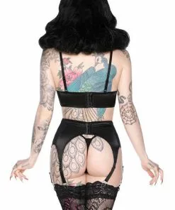 Killstar Webutant Spiderweb 50's Bullet Bra Black