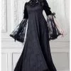 Killstar Countess Lace Maxi Dress Black 1 Killstar Countess Lace Maxi Dress Black