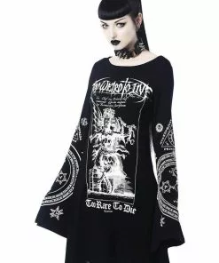 Killstar Rare To Die Trapeze Dress Black