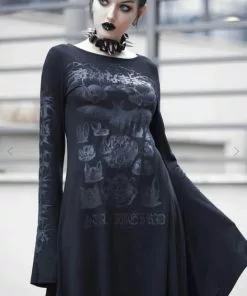 New In Killstar Stay Weird Trapeze Dress Black