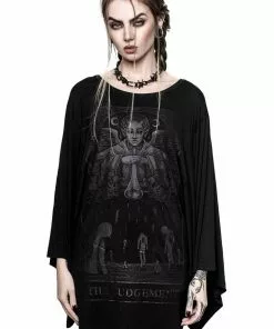 Killstar Judgement Kimono Tunic T-Shirt Black