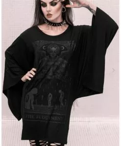Killstar Judgement Kimono Tunic T-Shirt Black 7 Killstar Judgement Kimono Tunic T-Shirt Black