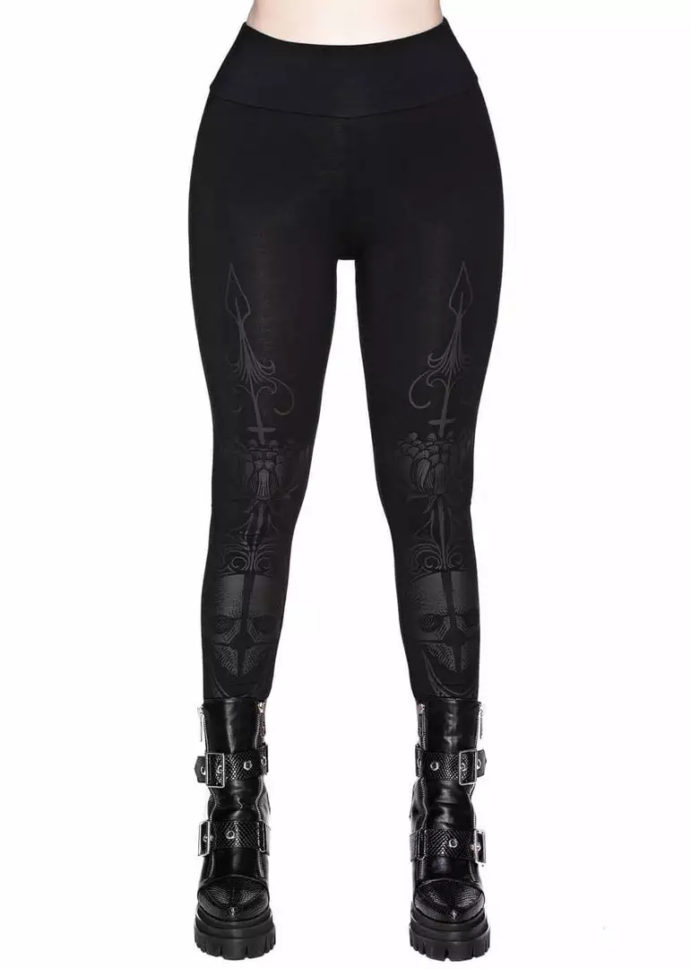 New In Killstar Death Ray Skull Leggings Black 3 New In Killstar Death Ray Skull Leggings Black