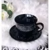 New In Killstar Morticia XL Tea Cup & Saucer Black