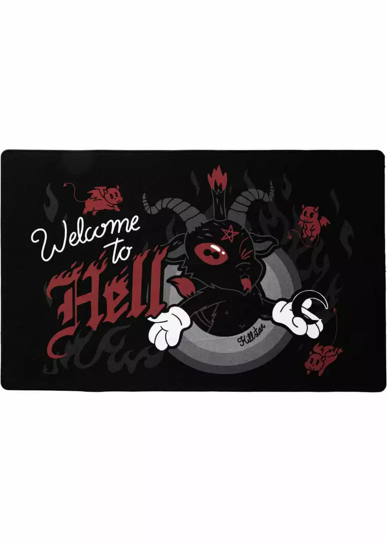 Killstar Welcome To Hell Doormat Black 4 Killstar Welcome To Hell Doormat Black