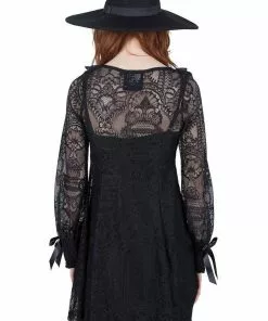 New In Killstar Cycbele Lace 70's Dress Black 11 New In Killstar Cycbele Lace 70's Dress Black