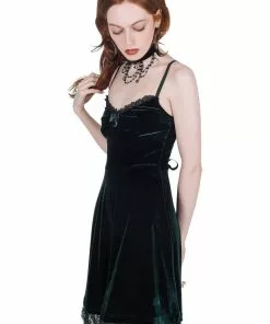 New In Killstar Moonstruck Velvet 60's Skater Dress Emerald Green 7 New In Killstar Moonstruck Velvet 60's Skater Dress Emerald Green