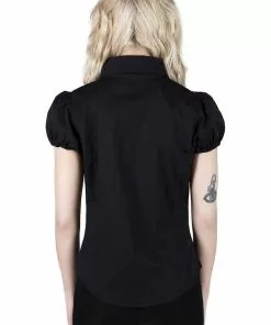 Killstar Hellstar Lace Up Top Black