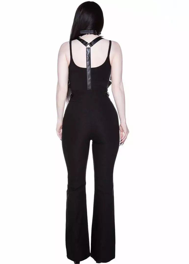 New In Killstar Corporate Misfit Trousers With Suspenders Black 4 New In Killstar Corporate Misfit Trousers With Suspenders Black