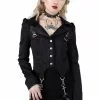 Killstar Office Demon Jacket Black Pinstripe 2 Killstar Office Demon Jacket Black Pinstripe