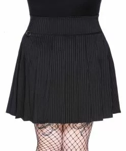 Killstar Devil In Disguise 80's Skirt Black Pinstripe New In 9 Killstar Devil In Disguise 80's Skirt Black Pinstripe New In
