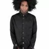 Killstar Mens Embalming Shirt Black Pinstripe New In