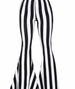 New In Killstar Inferno Room Stripe Flares 70's Trousers Black White