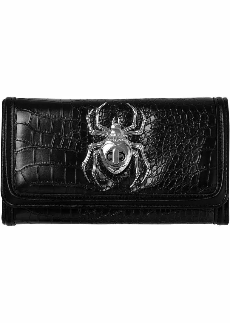 Killstar Black Widow Spider Wallet Black New In 4 Killstar Black Widow Spider Wallet Black New In