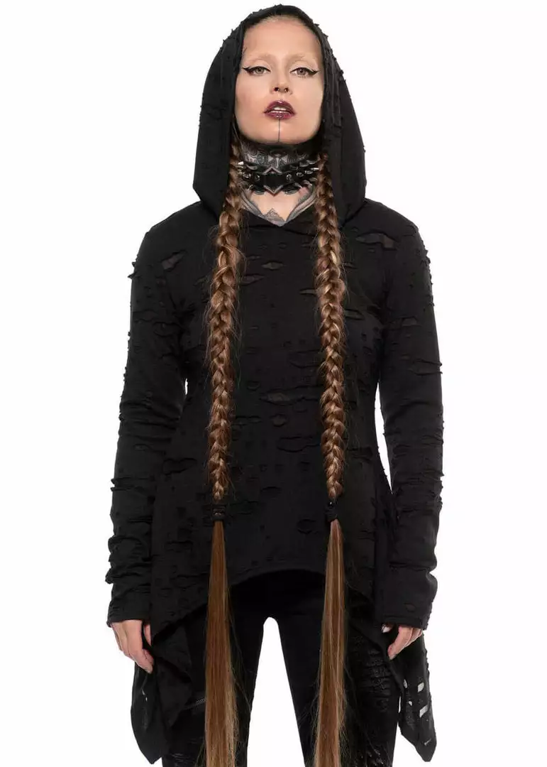 Killstar Hex Hooded Top Black 4 Killstar Hex Hooded Top Black