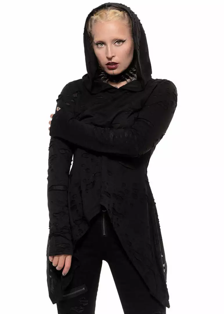 Killstar Hex Hooded Top Black 3 Killstar Hex Hooded Top Black
