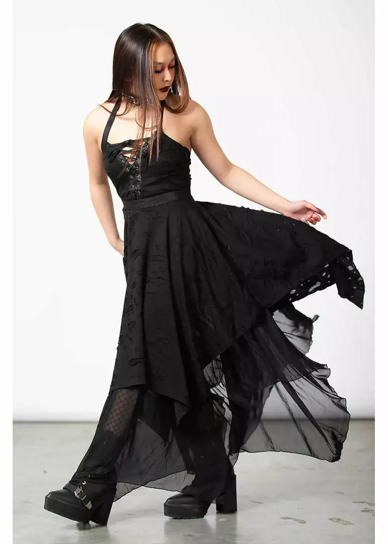 Killstar Badlands Maxi Dress Black New In 3 Killstar Badlands Maxi Dress Black New In