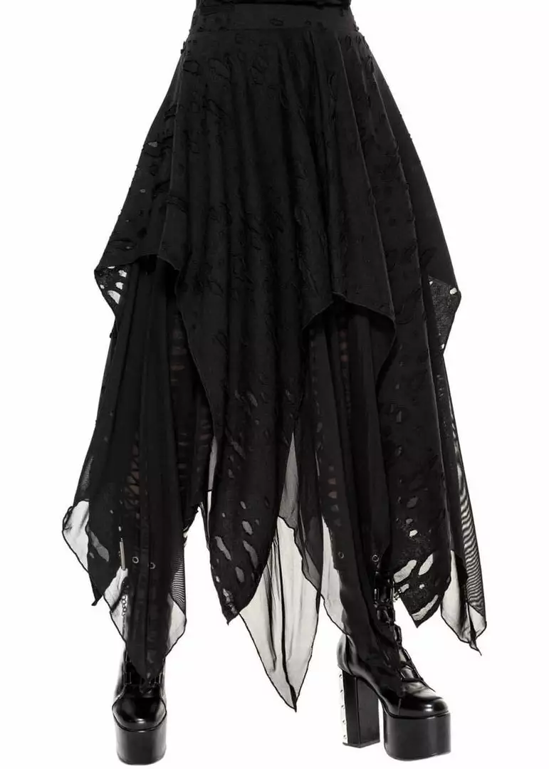 Killstar Death Valley Maxi Skirt Black New In 4 Killstar Death Valley Maxi Skirt Black New In