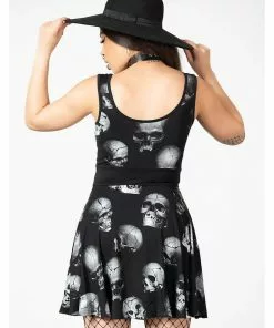 Killstar Heads Rollin' Skulls Skater Dress Black New In 11 Killstar Heads Rollin' Skulls Skater Dress Black New In