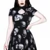 New In Killstar Headspin Collar Skulls Dress Black 1 New In Killstar Headspin Collar Skulls Dress Black