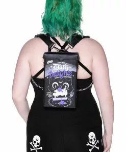Killstar Dark Delights Cat Backpack Shoulderbag Black