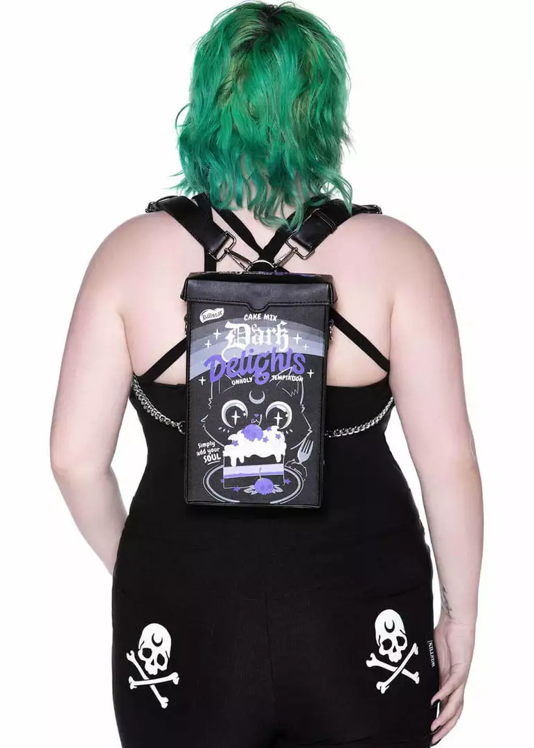 Killstar Dark Delights Cat Backpack Shoulderbag Black 4 Killstar Dark Delights Cat Backpack Shoulderbag Black