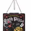 Killstar Goth Pizza Shoulderbag Black 1 Killstar Goth Pizza Shoulderbag Black