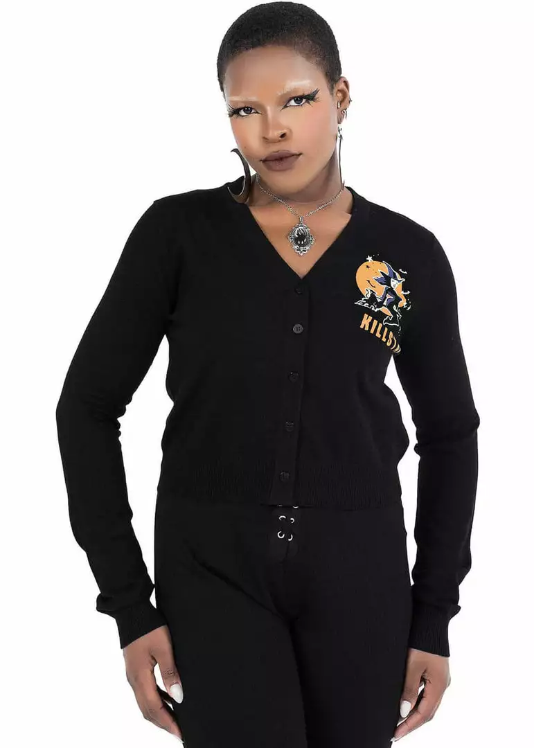 Killstar Vince Ray Witch Queen 50's Cardigan Black New In 4 Killstar Vince Ray Witch Queen 50's Cardigan Black New In