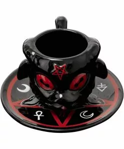Killstar Baphomet Cup & Saucer Black