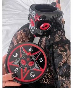 Killstar Baphomet Cup & Saucer Black