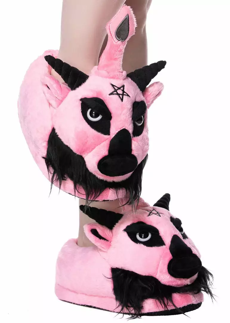 New In Killstar Kreeptures Dark Lord Slippers Bubblegum Pink 3 New In Killstar Kreeptures Dark Lord Slippers Bubblegum Pink