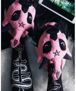 New In Killstar Kreeptures Dark Lord Slippers Bubblegum Pink 7 New In Killstar Kreeptures Dark Lord Slippers Bubblegum Pink