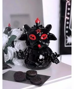Killstar Baphomet Cute N' Evil Cookie Jar Black