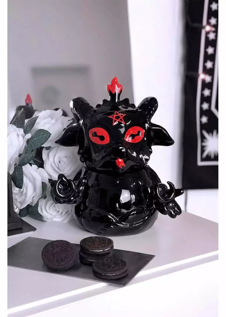 Killstar Baphomet Cute N' Evil Cookie Jar Black 4 Killstar Baphomet Cute N' Evil Cookie Jar Black