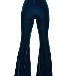 Killstar Moondance Velvet 70's Broek Sapphire Blue