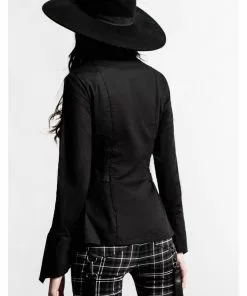 New In Killstar Haze & Confused Zip Shirt Black