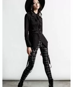 New In Killstar Haze & Confused Zip Shirt Black