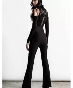 Killstar Prophet Of Doom Trousers With Suspenders Black