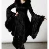 Killstar Moonspell Brocade Coat With Hood Black New In