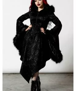 Killstar Moonspell Brocade Coat With Hood Black New In 7 Killstar Moonspell Brocade Coat With Hood Black New In